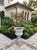 Large Neoclassical Scalloped Green Marble Garden Urn Planter For Sale - Image 12 of 12