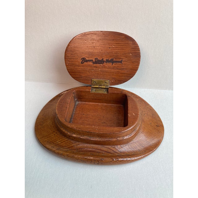 Early 20th Century Vintage Brown Derby Restaurant Hollywood Wood Cigarette Box For Sale - Image 5 of 15