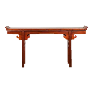 19th Century Chinese Qing Dynasty Period Altar Console Table with Cloudy Scroll Motifs