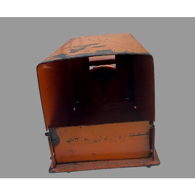 American Antique Metalcraft Toy Town Grocery Advertising Truck Pressed Steel 11.5” For Sale - Image 3 of 10
