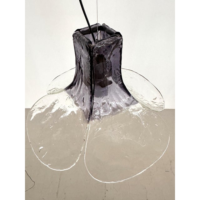 Model LS185 Pendant in Crystal-Purple Murano Glass by Carlo Nason for Mazzega, 1960s For Sale - Image 9 of 16