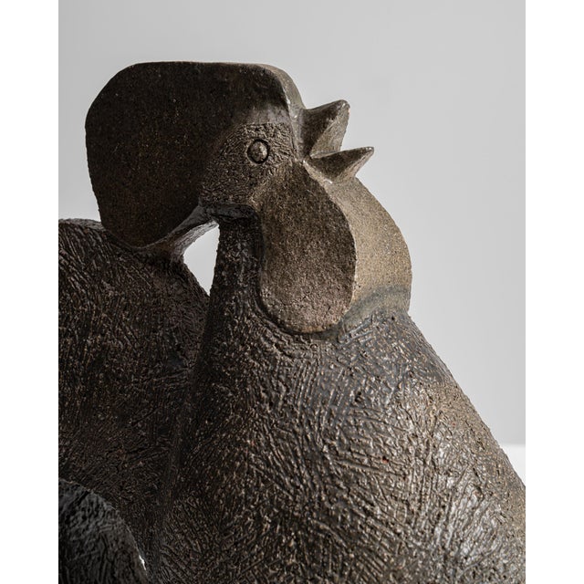 Mid 20th Century France Brutalist Chocolate Terracotta Sculpture For Sale - Image 11 of 15