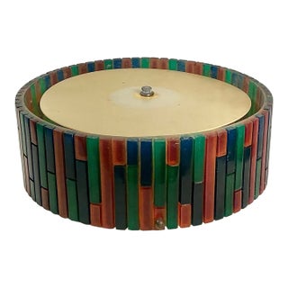 Moe Mid Century Modern Acrylic Tile Fiesta Series Ceiling Light, Flush Mount For Sale