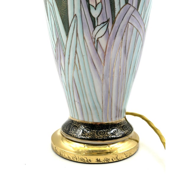 Large Elle Due Table Lamp in Hand-Painted Enameled Porcelain from Sigma, 1990s For Sale - Image 10 of 18