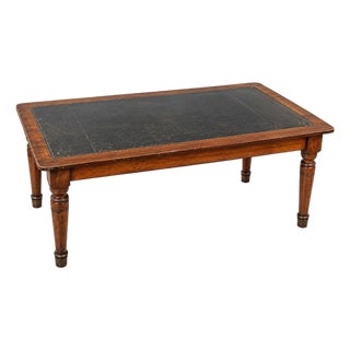 Antique Leather-Top Writing Table For Sale
