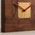 Late 20th Century Solid Walnut Desk Clock With Brass Center Plate For Sale - Image 4 of 12