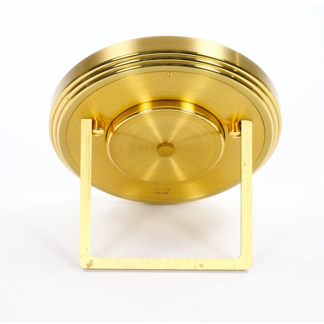 Gold Tiffany & Co. Gilt Bronze and Marble Desk Clock, Circa 1960 For Sale - Image 8 of 9