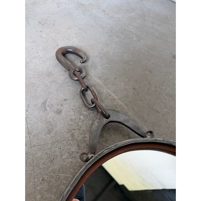 Brutalist Metal and Chain Mirror, 1950s For Sale - Image 14 of 18