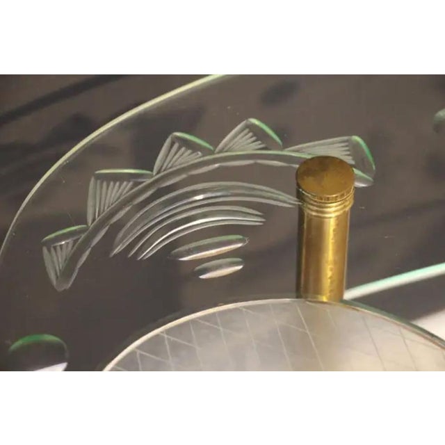 Mid-Century Engraved Clear Glass Coffee Table, 1950s For Sale - Image 15 of 18