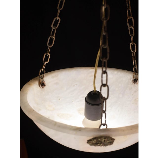 1950s Liberty White Albaster Pendant, 1940s For Sale - Image 5 of 10