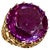 15 Carat Round Amethyst Cocktail Ring in 18 Karat Yellow Gold, 13.4 Gm For Sale - Image 4 of 8