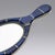 Blue Antique 20th Century Continental Silver & Lapis Lazuli Mounted Miniature Mirror, 1900 For Sale - Image 8 of 9
