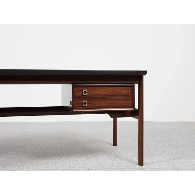 Vintage Danish Desk in Rosewood and Black Leather by Arne Vodder for Sibast, 1960s For Sale - Image 12 of 13