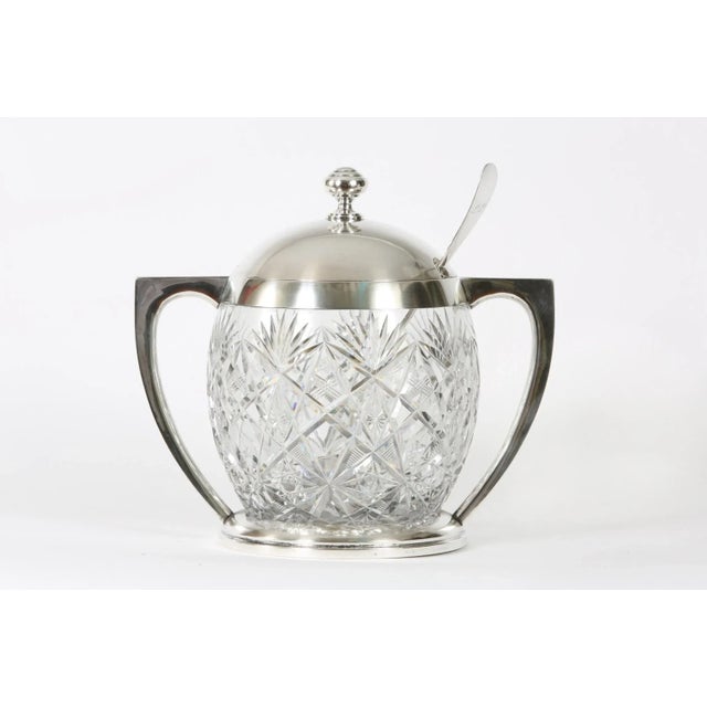 German Sterling / Cut Glass Punch Bowl For Sale - Image 9 of 10