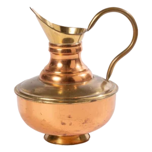 Mid 20th Century English Copper and Brass Large Pitcher, Made in England