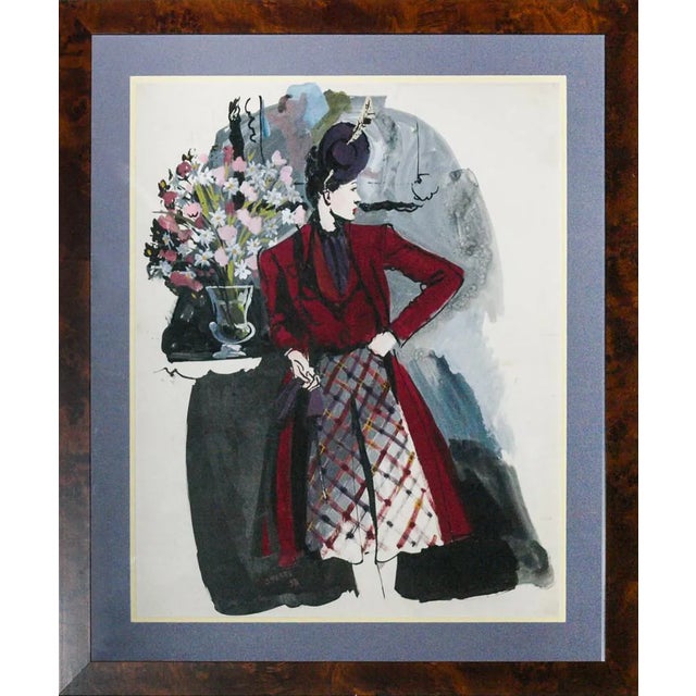 "Jean Pages Watercolor for Vogue Magazine 1938" For Sale