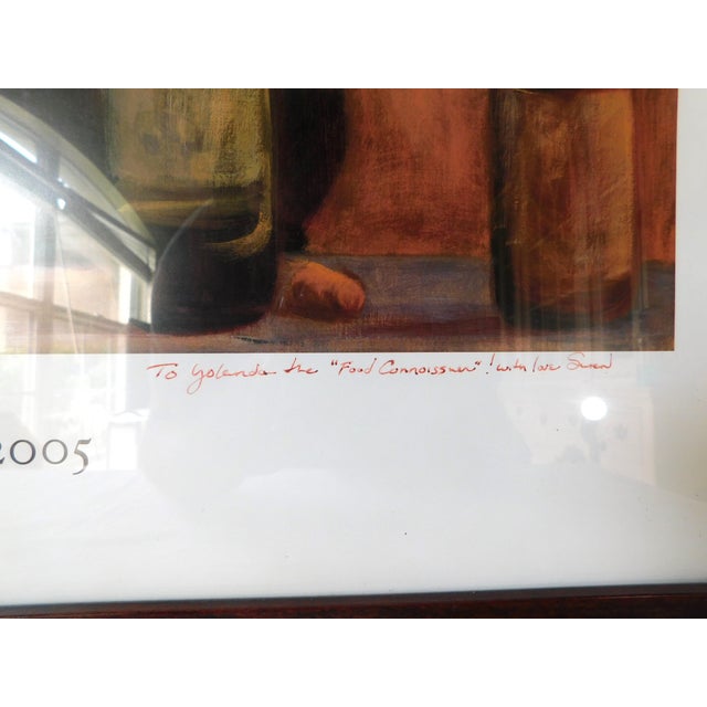 Printmaking Materials 2005 Susan Contreras Signed Lithograph Sante Fe Wine & Chile Festival Framed Wall Art For Sale - Image 7 of 10