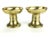 Brass Heavy Solid Brass Pedestal Candle Holders a Pair For Sale - Image 8 of 9