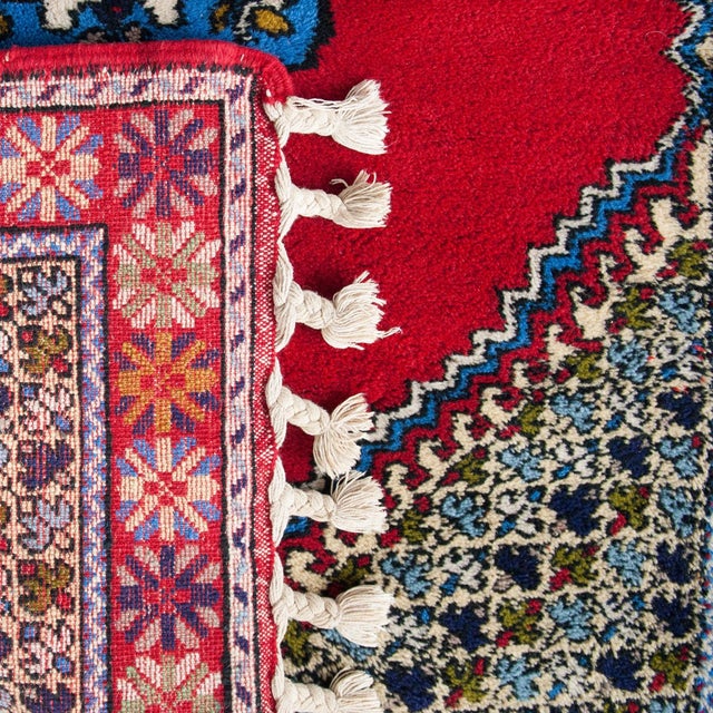 Vintage Hand-Knotted Moroccan Berber Wool Rug, 1960s For Sale - Image 6 of 7