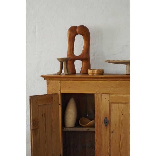 Antique Danish Wabi-Sabi Pine Cabinet with Paneled Doors, Late 18th Century For Sale - Image 12 of 18