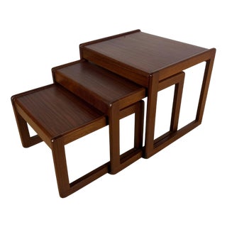 Vintage Nesting Tables in Teak, 1961, Set of 3 For Sale