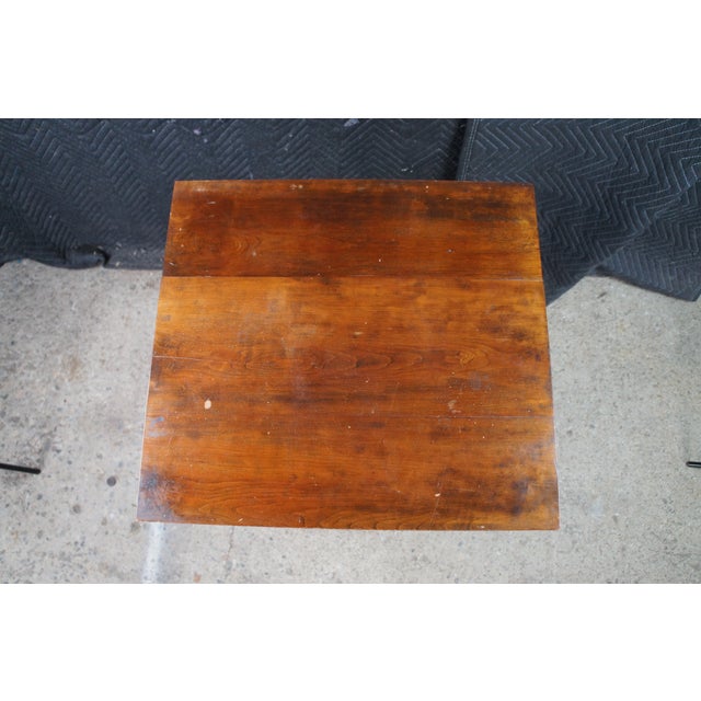 Antique Early American Cherry Three Drawer Silver Chest Side Table Stand 31" For Sale - Image 6 of 14