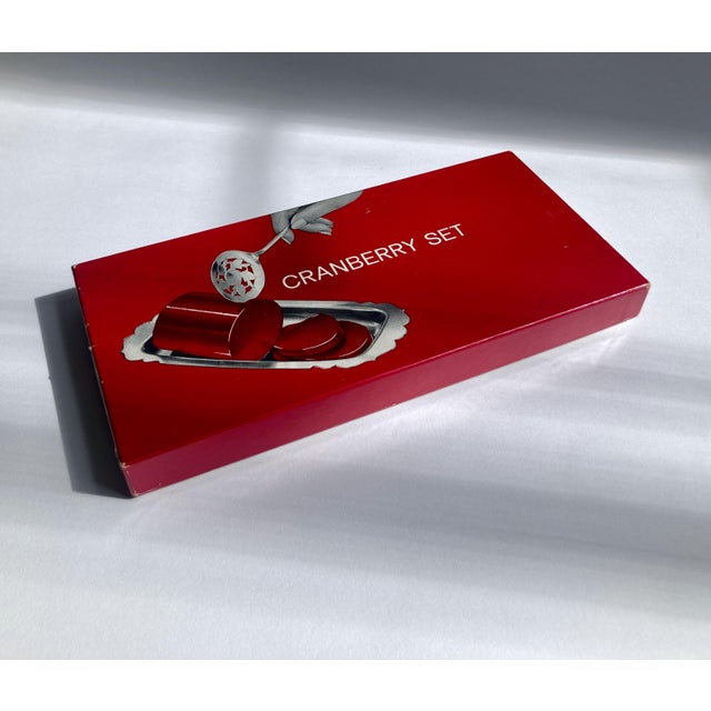 Vintage Wm. Rogers Silverplate Cranberry Set With Plate & Server- 2 Pieces For Sale - Image 12 of 12