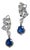 1990s Pair of Rainbow Moonstone, Kyanite and Diamond Drop Earrings For Sale