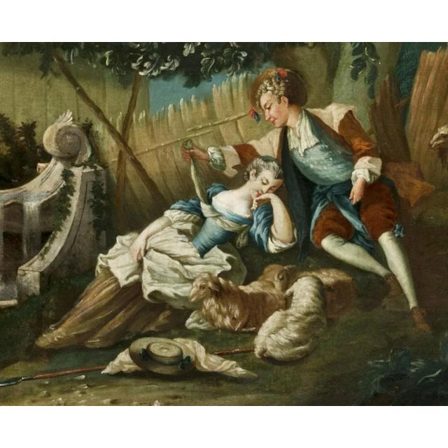 French School Artist, Gallant Scene, 18th Century, Oil on Canvas, Framed For Sale - Image 8 of 11