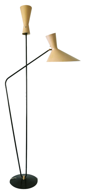 Mid-Century Modern Floor Lamp by Prof. Carl Moor for Bag Turgi, 1950s