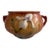 1939 Roseville Pottery Hanging Basket Planter in Iris Pattern 647-5" For Sale