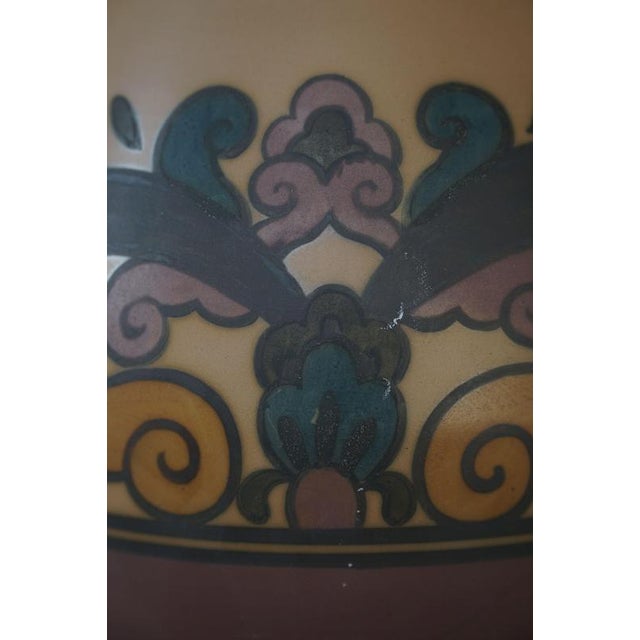 Art Nouveau Table Lamp in Terracotta attributed to L. Hjorth, Bornholm, 1930s For Sale - Image 14 of 15