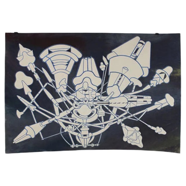 Macchina Inutile 1 Lithograph by Renato Volpini, 1970s For Sale