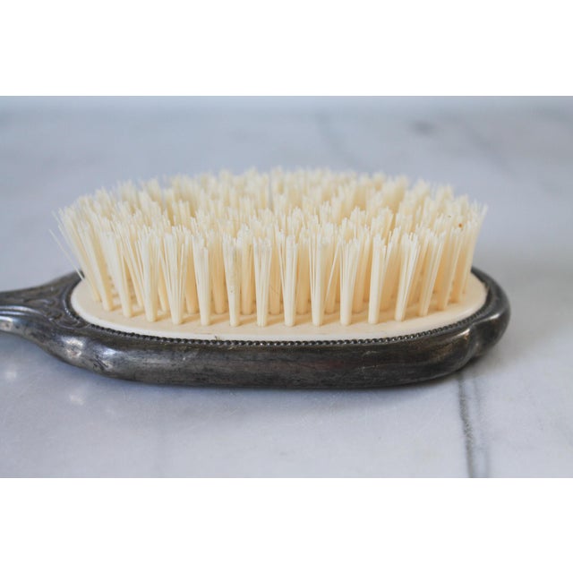 Mid 20th Century Vintage Silver Plate Vanity Set - Mirror, Comb & Brush For Sale - Image 5 of 10