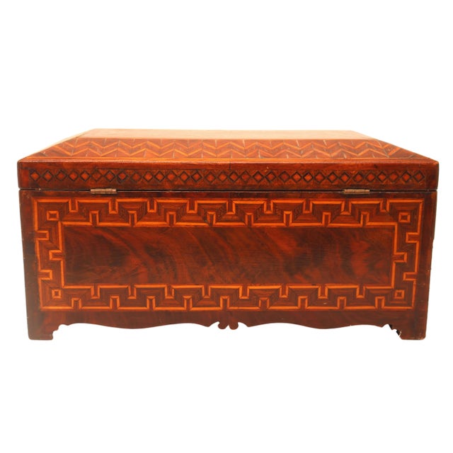 Early 19th Century Inlaid Mahogany Box With Marquetry Detail, English, Ca. 1820 For Sale - Image 4 of 14