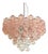 Romantic Venetian Pink Rigadin Manubri Murano Glass Chandelier by Simoeng For Sale