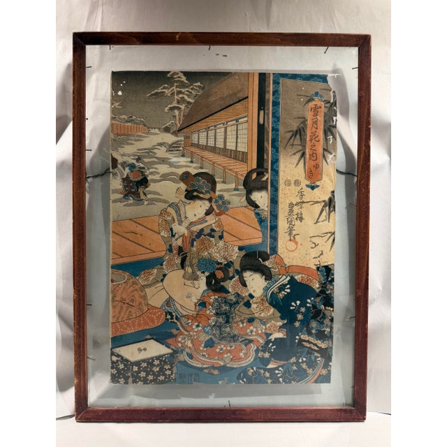 Utagawa Kunisada, Original Woodblock Print, Edo Period For Sale - Image 10 of 11