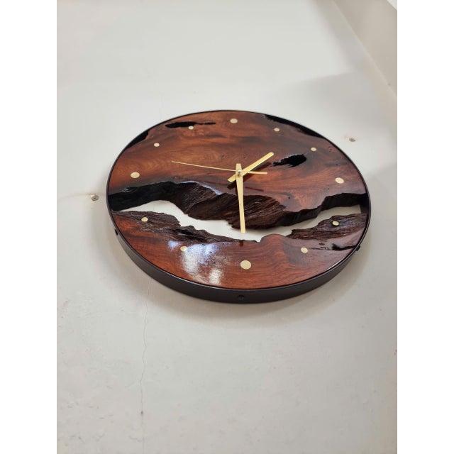 Traces of the River – One-of-a-Kind Handcrafted Driftwood Wall Clock For Sale - Image 9 of 16