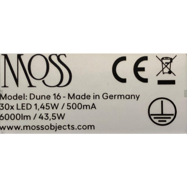 Metal Dune 16 Curve Chandelier with Shades in Dark Bronze Metallic Tone by Daniel Becker for Moss Objects For Sale - Image 7 of 8