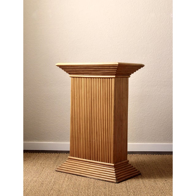 Bamboo and Rattan Column Pedestals by Cristina Celestino, 1960s, Set of 2 For Sale - Image 8 of 18