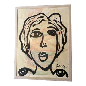 1970s Peter Keil Cubist Black aFace Painting