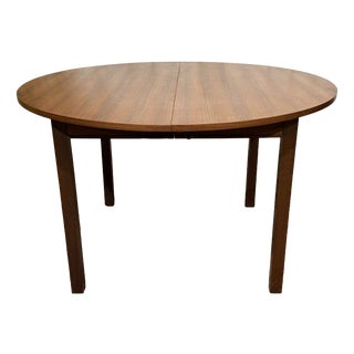 Vintage Teak Table with One Extension, 1970s For Sale