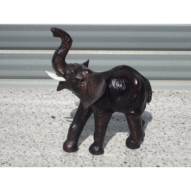 Asian Leather Elephant Figurine, 1960s For Sale - Image 15 of 15