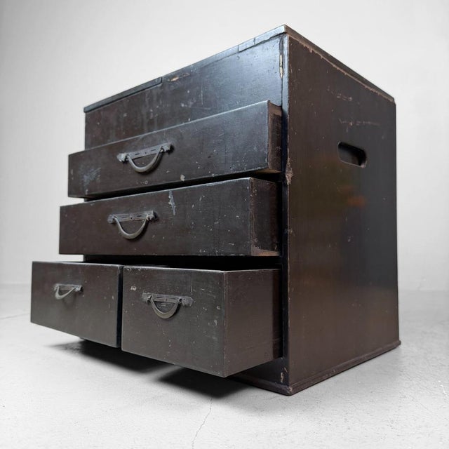 Haribako Taisho Meiji Era Sewing Box, Japan For Sale - Image 9 of 13