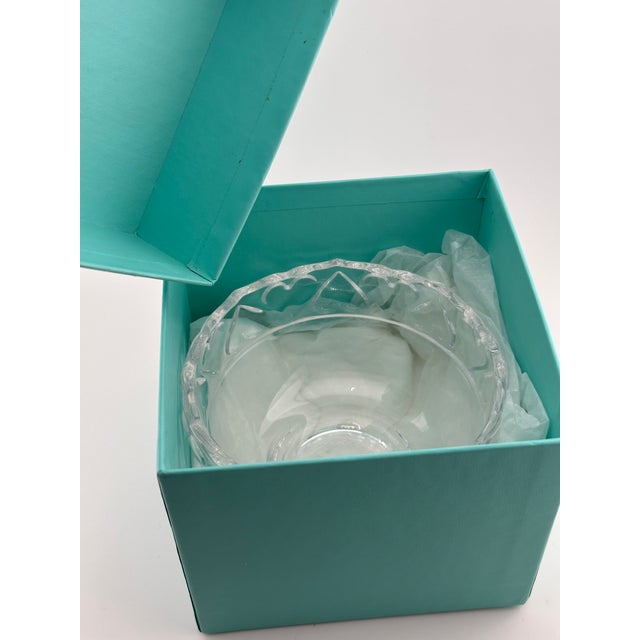 Tiffany and Co Crystal Hearts Bowl With Original Box For Sale - Image 9 of 12