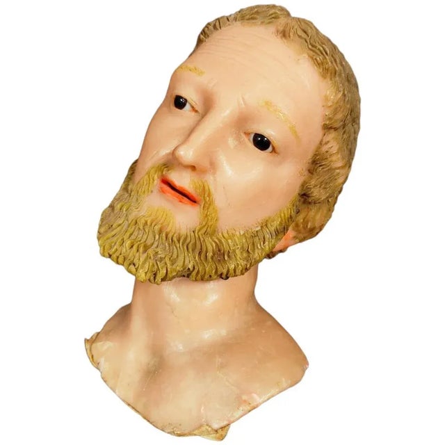 Saint's Head, 18th Century For Sale - Image 6 of 9