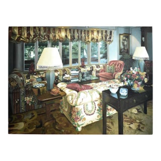 Contemporary Large Realist Interior Decor Oil Painting For Sale