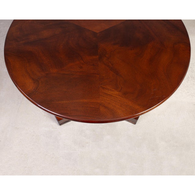 Wood Ralph Lauren Mahogany Bryce Pedestal Center Table For Sale - Image 7 of 17