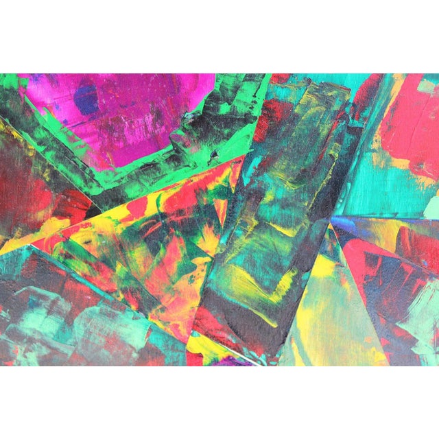 2015 "Kaleidoscope" Vibrant Multi-Colored Abstract Geometric Painting by Paul Reeves For Sale - Image 9 of 11