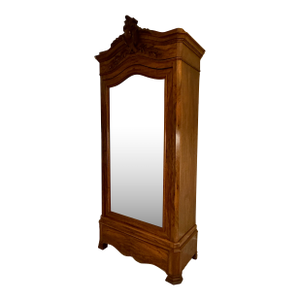 Antique French Armoire With Beveled Mirror